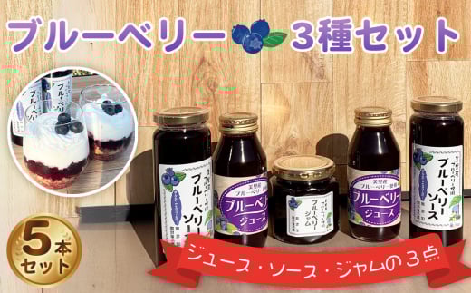 ブルーベリー加工品フルセット ／ 無農薬 ブルーベリージュース ブルーベリーソース ブルーベリージャム 詰合せ 埼玉県 特産品 [No.228]