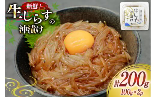 ​生しらす沖漬け 100g 2パック 計200g [マルあ水産 静岡県 吉田町 22424525-a] 生しらす 生シラス 沖漬け しらす シラス 魚 海鮮 駿河湾産 2201756 - 静岡県吉田町