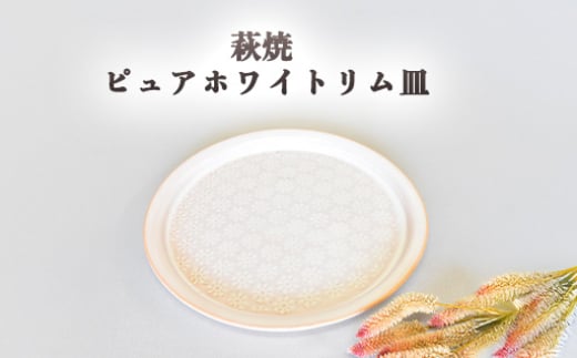 萩焼 ピュアホワイトリム皿 |HG000638 2057340 - 山口県萩市