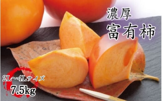【秋の美味】【和歌山ブランド】濃厚!富有柿　秀品　2L～4Lサイズ(約7.5kg入り) ※2025年11月中旬頃～12月上旬頃順次発送予定 / かき 柿 カキ フルーツ くだもの 果物【ard014C】 1525175 - 和歌山県すさみ町