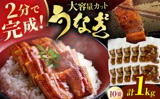 刻み鰻個食パック 計1kg(100g×10P) 広川町 / イールファクトリー株式会社 [AFBS001]