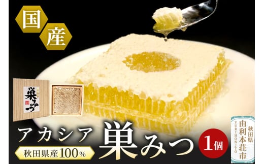 小松養蜂場 はちみつ 秋田県産 100％ 巣みつ(アカシア) 376416 - 秋田県由利本荘市
