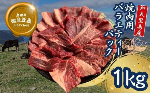 【知夫里島】焼肉用バラエティーミックス１ｋｇ（500g×2パック）経産牛/焼き肉/バーベキュー/鉄板焼き/牛肉/黒毛和牛/ セット/冷凍 1582146 - 島根県知夫村