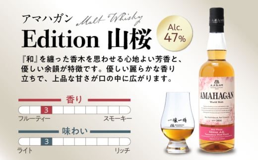 長濱蒸溜所 AMAHAGAN WorldMalt Edition 山桜アマハガン ウイスキー 洋酒 ハイボール モルト