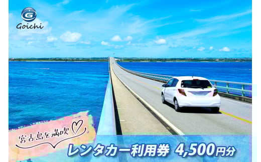 LG002【宮古島を満喫】レンタカー利用券（4,500円分） 1568793 - 沖縄県宮古島市