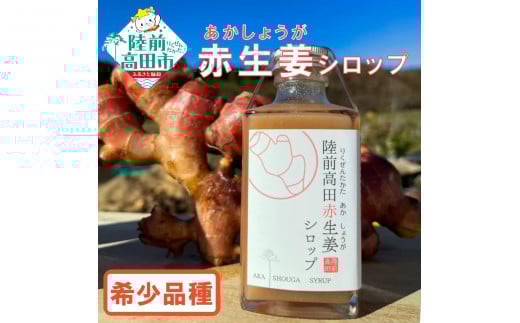 先行予約 【希少品種 赤生姜使用】 赤生姜シロップ 200ml×2本 【 ショウガ シロップ 調味料 濃厚 おためし 陸前高田市産 】　2025年12月から発送予定 RT2758