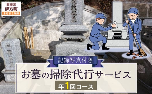 お墓の掃除代行サービス 年1回コース [ふるさと納税 人気 おすすめ ランキング 清掃 掃除 おそうじ お手伝い クリーン 代行 代理 お手入れ サービス お墓参り 愛媛県 伊方町 送料無料] IK