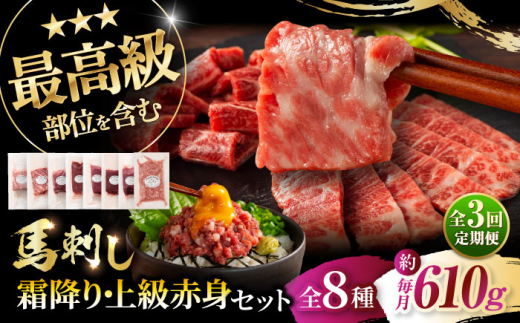 [全3回定期便]「熊本特産」フジチクオリジナル 特選馬刺しの8種セット 3895[株式会社フジチク] [BHAD078]