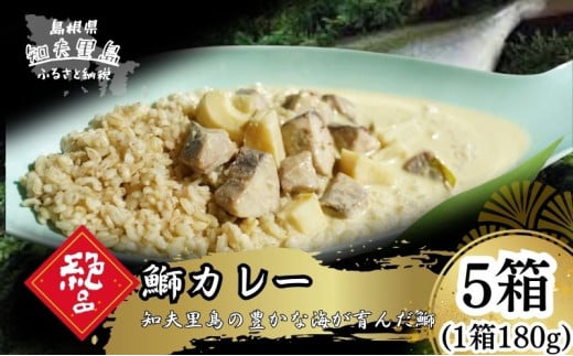 【漁師直送】知夫里島オリジナル鰤カレーセット 5食パック 180g ココナッツ風味 隠岐 知夫里島 本格カレー グリーンカレー ぶり ブリ レトルト タケノコ たけのこ 1395317 - 島根県知夫村