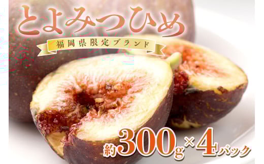 福岡限定!ブランドいちじく「とよみつひめ」約300g×4パック【011-0066】 2153437 - 福岡県中間市