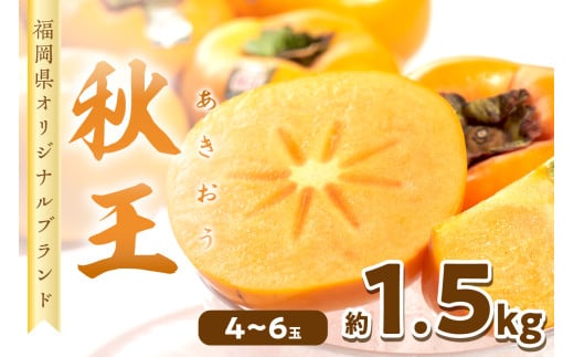 秋王(あきおう) 柿 約1.5kg箱(4-6玉)【011-0067】 2153438 - 福岡県中間市