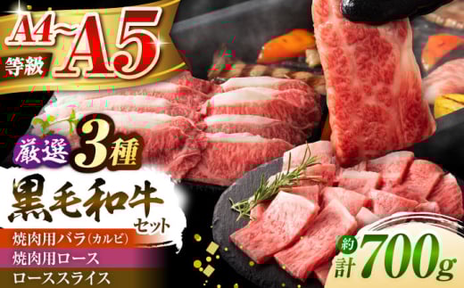 くまもと黒毛和牛「藤彩牛」厳選3種の食べ比べ計700g 3902【株式会社フジチク】 [BHAD012] 2097448 - 熊本県菊陽町