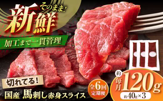 【全6回定期便】まな板不要! フジチク 切れてる 国産馬刺し 3P 計約120g【株式会社フジチク】 [BHAD103]