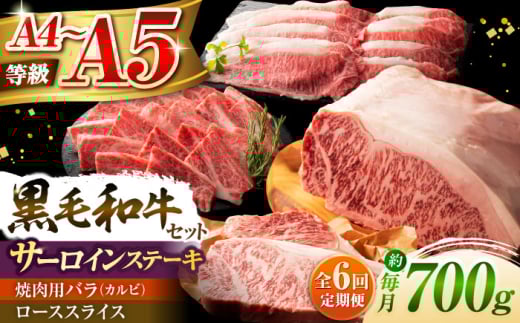 【全6回定期便】くまもと黒毛和牛「藤彩牛」サーロインステーキと2種の食べ比べ  3903【株式会社フジチク】 [BHAD046]