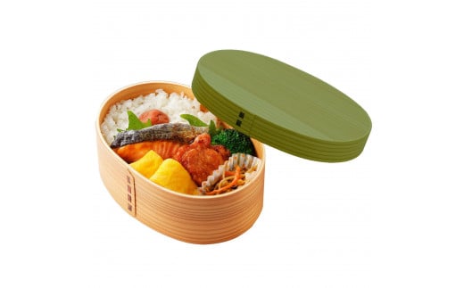 ［リーフグリーン］曲げわっぱ 弁当箱 一段 カラー 紀州漆器 伝統工芸［YS134］ 2096603 - 和歌山県九度山町