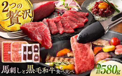 「熊本特産馬刺しと熊本黒毛和牛」フジチクオリジナル贅沢食べ比べセット 3905[株式会社フジチク] [BHAD015]