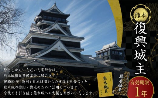 復興城主 有効期限1年 熊本城 城主の証 城主手形 デジタル芳名板（希望者のみ）