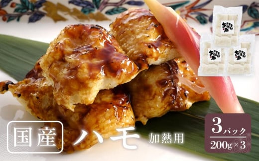 国産 ハモ（加熱用） 200g×3パック 2098037 - 香川県さぬき市