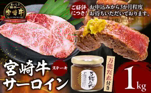 宮崎牛 サーロインブロック1kg 万能だれ付き | 牛肉 肉 お肉 サーロイン 精肉 サーロインブロック ブロック肉 ブロック タレ 万能ダレ 国産 黒毛和牛 和牛 宮崎県産 ギフト 贈り物 プレゼント 贈答 グルメ お取り寄せ 焼き肉 BBQ 高千穂町 |_Tk024-008 597438 - 宮崎県高千穂町