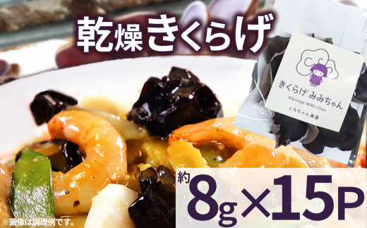 乾燥きくらげ 8g×15P ともちゃん農園| 乾燥きくらげ きくらげ 贈答用 乾燥 きくらげ 食物繊維 鉄分 カルシウム ビタミンD カリウム アミノ酸  高血圧予防 ふるさと 納税 栃木県 那珂川町 送料無料 2101273 - 栃木県那珂川町