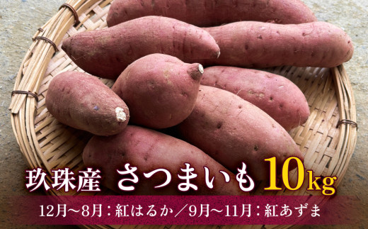 大分県産 玖珠産 さつまいも10kg 紅はるか (12月~8月) 紅あずま (9月~11月) 1992490 - 大分県玖珠町
