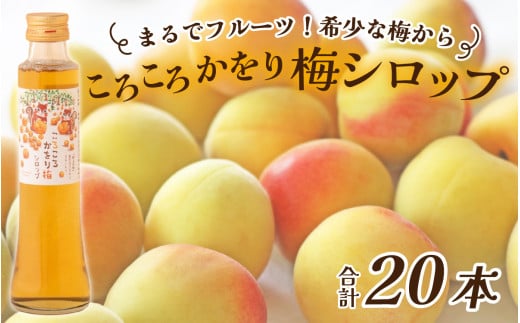 まるでフルーツ！希少な梅から「ころころかをり梅シロップ」20本 [I-178003] / 梅 うめ シロップ 加工品 調味料 ジャム 季節ジャム パン ジャムティー ヨーグルト 料理 手造り 詰合せ お取り寄せ 送料無料