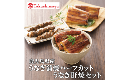 ＜高島屋選定品＞鹿児島県産うなぎ蒲焼ハーフカット(約70g×4枚)・肝串(約30g×6)セット (TK022-1931)