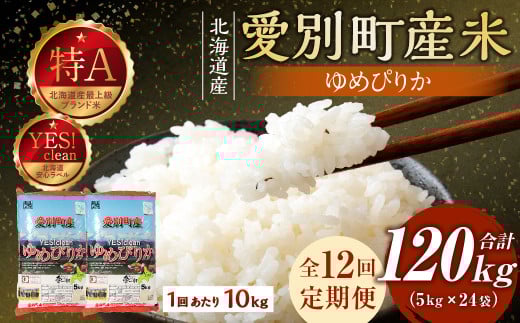 愛別町産米(ゆめぴりか5kg×2袋)12ヶ月定期配送【A18306】 231779 - 北海道愛別町