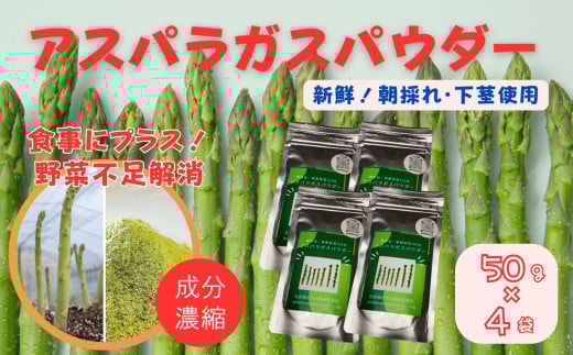 アスパラガスパウダー（50g×4袋）［A012604］ 2101213 - 佐賀県佐賀県庁