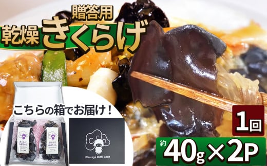 贈答用乾燥きくらげ 40g×2P ともちゃん農園 | 贈答用 乾燥 きくらげ 食物繊維 鉄分 カルシウム ビタミンD カリウム アミノ酸  高血圧予防 ふるさと 納税栃木県 那珂川町