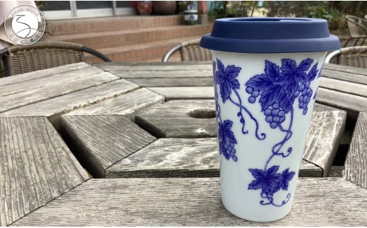 有田焼 Traveling Tumbler / Grape トラベリングタンブラー 葡萄【 幸楽窯 / YUIKA Lab 】コンビニ コーヒー Mサイズ 食器 器 カップ ぶどう A11-78