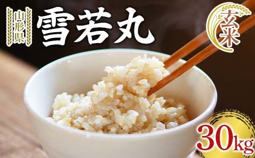 【令和7年産 新米 先行予約】 雪若丸 (玄米) 30kg 《令和7年9月下旬～発送》 『マルタニ農園』 山形南陽産 米 ご飯 農家直送 山形県 南陽市 [2388-R7]