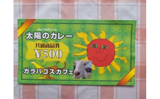 太陽のカレーキッチンカー&ガラパゴスカフェ共通 商品券5,000円分 / カレー 本格カレー 商品券 / 白川町 / ガラパゴスカフェ [AWBN003]