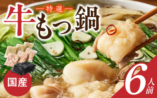 博多名物 国産牛 特選もつ鍋 6人前セット_Cn130 2027512 - 福岡県久留米市