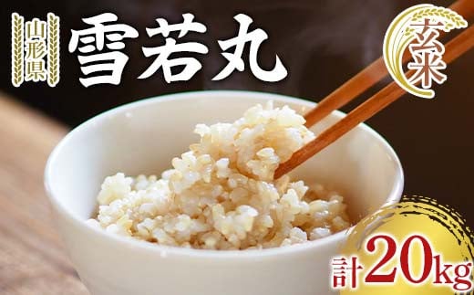 【令和7年産 新米 先行予約】 雪若丸 (玄米) 20kg (10kg×2袋) 《令和7年9月下旬～発送》 『マルタニ農園』 山形南陽産 米 ご飯 農家直送 山形県 南陽市 [2387-R7]
