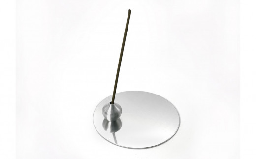 堺の伝統産品 お香立て [しずく-ALUMINUM]とincense holder plate [ALUMINUM] セット