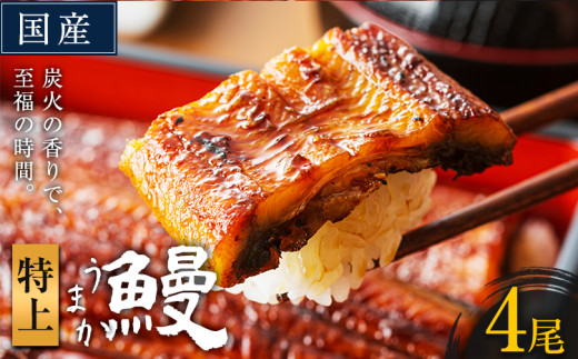 うなぎ 特上サイズ 4尾 国産 ランキング 獲得 鰻 真空パック おすすめ うなぎの蒲焼 《30日以内に出荷予定(土日祝除く)》 有頭 ふるさとのうぜい 鶏炭火焼 特上 簡易包装 ウナギ unagi 蒲焼 秋 冬 旬 配送時期 冷凍