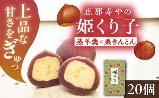 【先行予約】【2025年12月から2026年4月中旬に順次発送】姫くり子 20個入り / 栗きんとん 栗 蒸羊羹 / 恵那市 / 株式会社 恵那寿や [AUAS024] 2040830 - 岐阜県恵那市