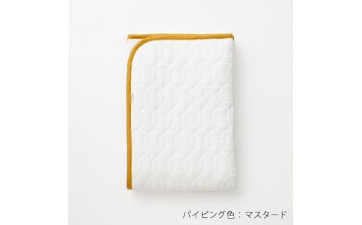 【大東寝具】～オールシーズン快適に使える敷パッド～ 京和晒綿紗 ガーゼ敷パッド（脱脂綿入り）4層（マスタード・シングル）［ 京都 寝具 老舗 敷パッド ふとん 人気 おすすめ 快眠 寝ごこち 睡眠 健康 お取り寄せ 通販 送料無料 ふるさと納税 ］ 746137 - 京都府京都市