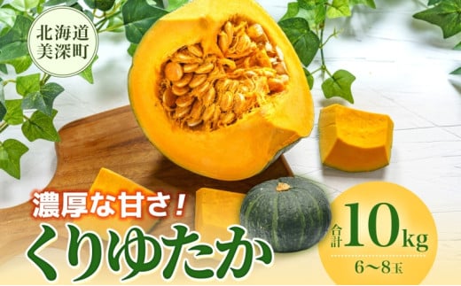 くりゆたか かぼちゃ 10kg 6～8玉 カボチャ 南瓜 野菜 秋 ホクホク 甘い 味覚 北海道 美深町 北はるか農業協同組合 [№5894-0596] 1278962 - 北海道美深町