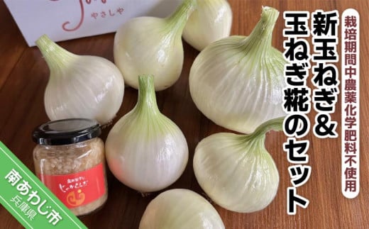有機農法で栽培（栽培期間中農薬化学肥料不使用）新玉ねぎ＆玉ねぎこうじのセット