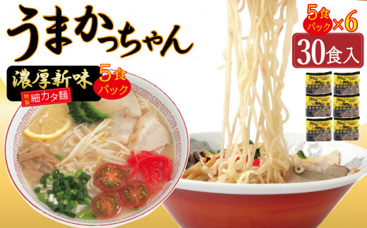 うまかっちゃん 濃厚新味 30食 (5袋入り×6パック) 1238451 - 福岡県大川市