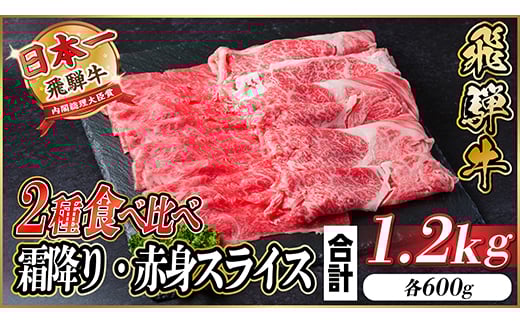 飛騨牛 霜降り・赤身スライス 1.2kg(すき焼き・しゃぶしゃぶ)【1559702】 1535479 - 岐阜県羽島市