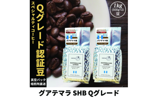コーヒー豆 スペシャリティ Qグレード認証豆 グアテマラ SHB 中深煎り 1kg(500g×2)【1619516】 2103430 - 兵庫県尼崎市
