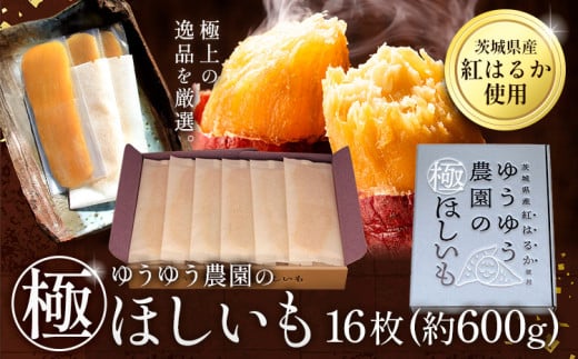 干し芋 ゆうゆう農園の極ほしいも 16枚 約600g 《30日以内に出荷予定(土日祝除く)》株式会社ゆうゆう農園 スイーツ おやつ 芋 さつまいも 和菓子 お菓子 茨城県 河内町 プレミアム 贈答用 個包装 【配送不可地域あり】（沖縄・離島）