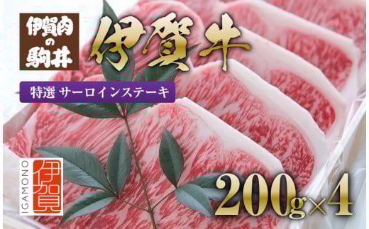 伊賀牛 特選 サーロインステーキ用 200g×4 647880 - 三重県伊賀市