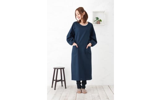【ネイビー】ロングストレート割烹着