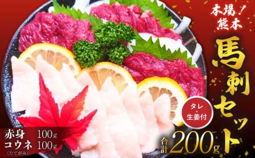 馬刺し セット 赤身 コウネ 200g 312080 - 熊本県宇城市
