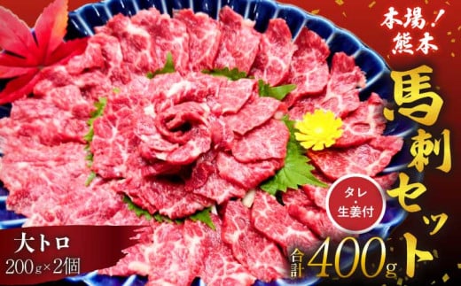 馬刺しセット 大トロ 400g 312083 - 熊本県宇城市