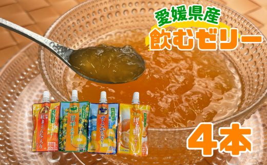 ゼリー飲料 ゼリー 飲むゼリー 愛媛 みかん 紅まどんな せとか 甘平 伊予柑 150g×4個 4種  愛媛の果実詰め合わせセット | A93